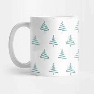 Christmas Trees Illustration Mug